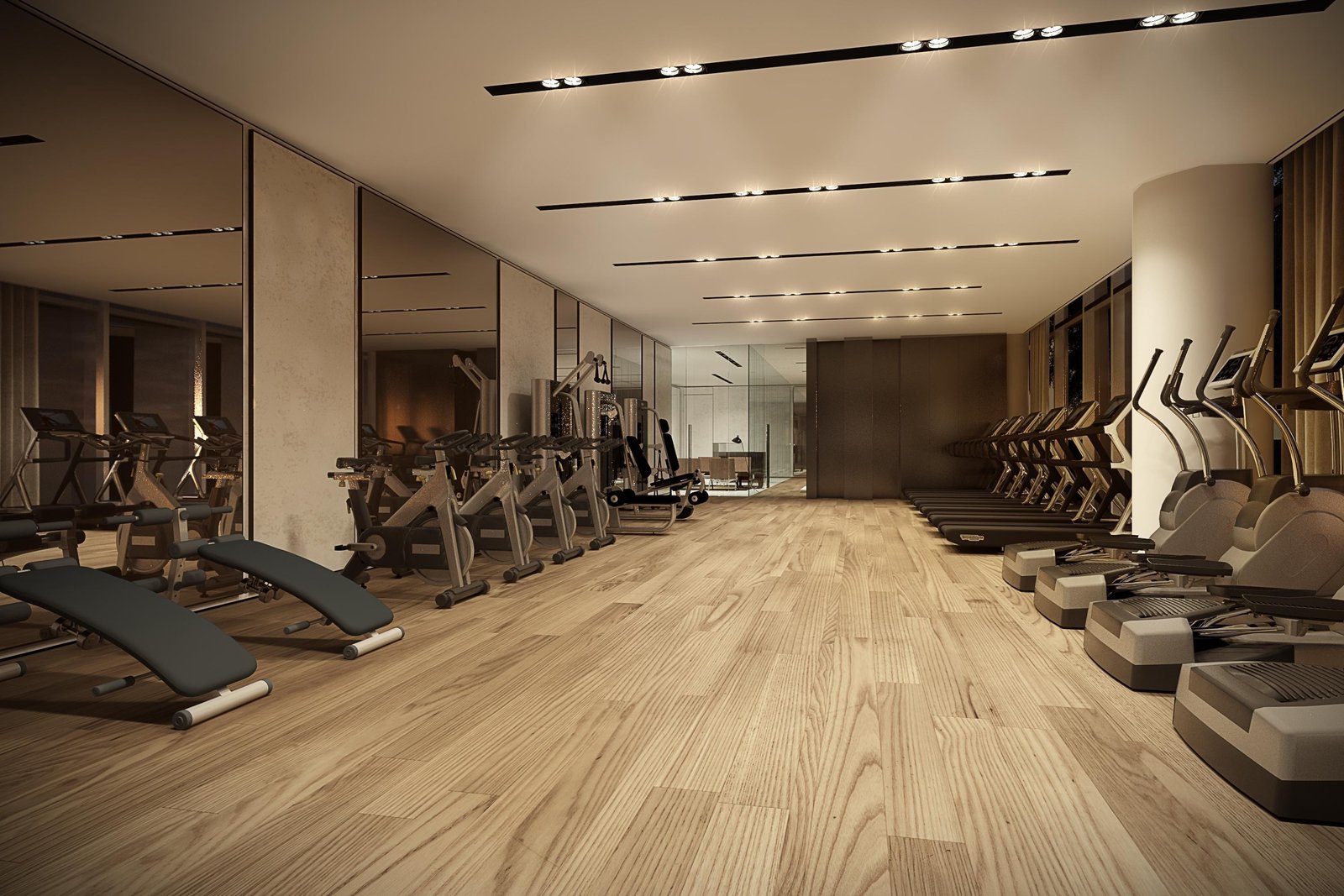 State-of-the-art Fitness Center Prestige Ocean Towers Marine Lines luxury sea facing residences